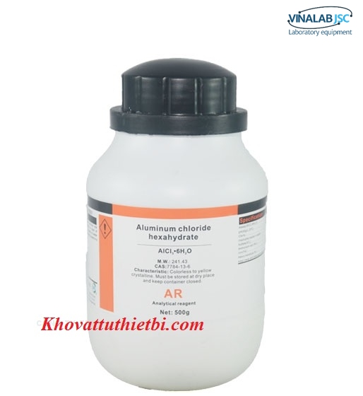 Hóa chất tinh khiếtAluminum chloride hexahydrate.